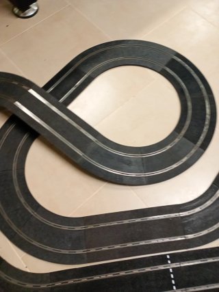 Circuito Scalextric Grande Pista Negra Antigua