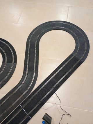 Circuito Scalextric Grande Pista Negra Antigua