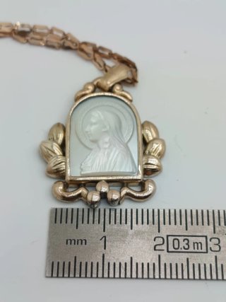 Medalla religiosa plata plaqué oro