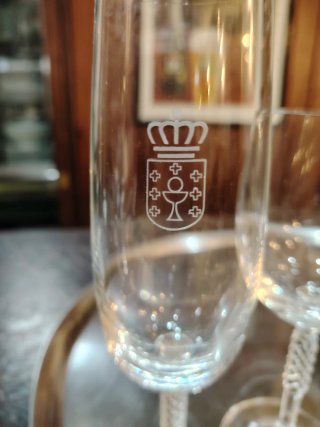 Juego 8 Copas Cristal Bohemia Nuevas
