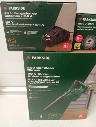 Parkside soplador recargable batería + cargador