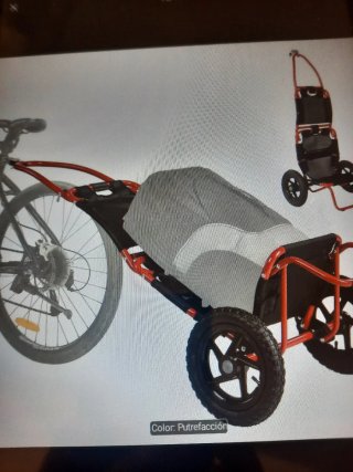 Carro de carga para bicicleta negro