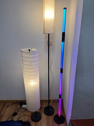 Lote 3 lámparas LED RGB + 2 deco