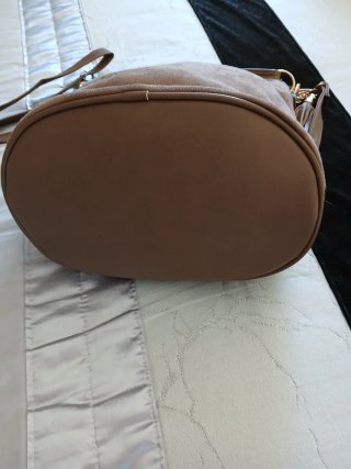 Bolso ante beige/marrón como nuevo