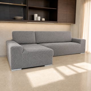 FUNDA DE SOFÁ CHAISE LONGUE GRIS