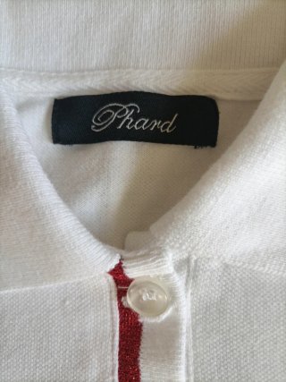 Polo Phard Mujer Blanco con Detalles Rojos
