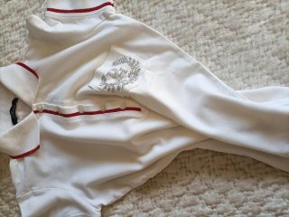 Polo Phard Mujer Blanco con Detalles Rojos