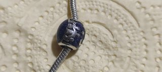 Charm familia azul y plata