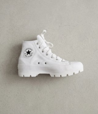 Converse Plataforma Lugged Piel Blancas T 37