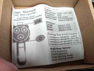 Luces LED para Bicicleta USB (Delantera y Trasera)