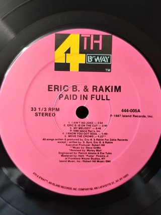 Vinilo Eric B. & Rakim - Paid In Full LP