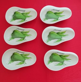 Vajilla Limoges Aguacates 7 Piezas