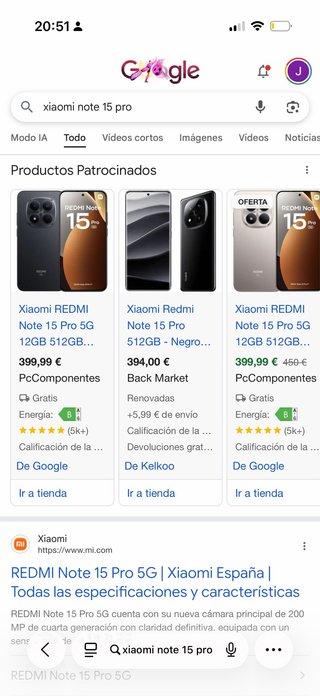 Xiaomi Redmi Note 15 Pro 512GB Negro en CAJA