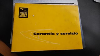 Manual Garantía y Servicio SIMCA