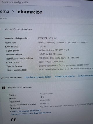 PC Gaming , I5 , 12GB RAM , GTX 1050