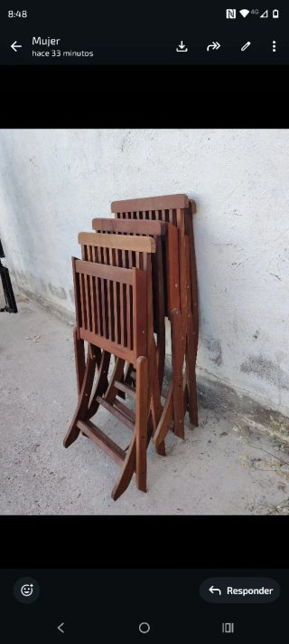Sillas de madera plegables