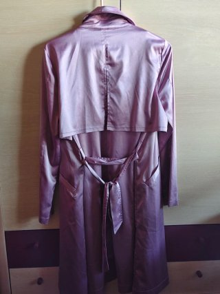 Gabardina satinada rosa/morada