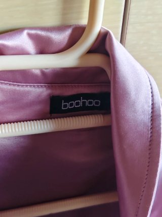 Gabardina satinada rosa/morada