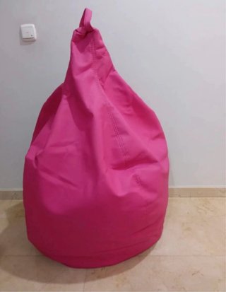 Puff rosa poliéster