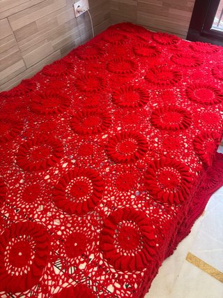 colcha de crochet o ganchillo , echa a mano , mode