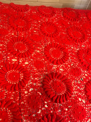 colcha de crochet o ganchillo , echa a mano , mode