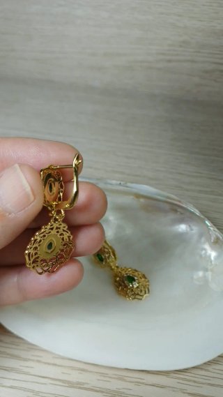 Pendientes Vintage Chapado Oro 18k Oriana