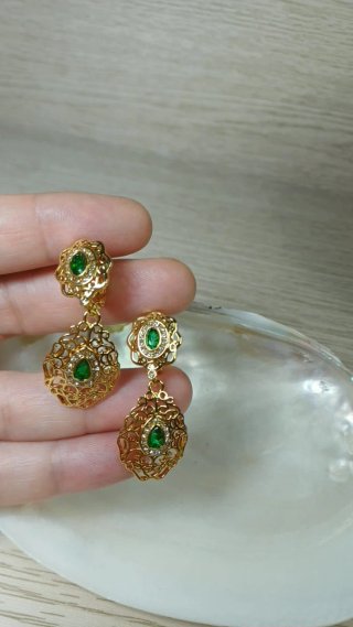 Pendientes Vintage Chapado Oro 18k Oriana