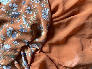 Vestido largo floral naranja Forever 21
