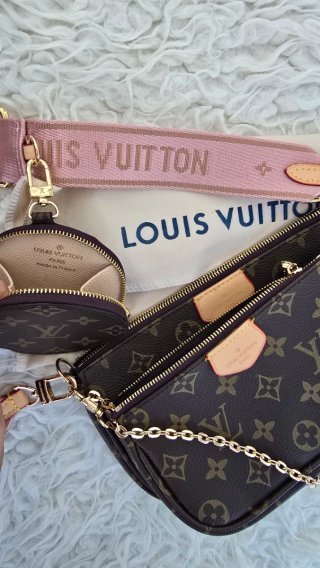 Multi Pochette Louis Vuitton Marrón/Rosa