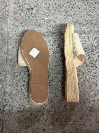 Sandalias Kiabi beige encaje talla 39