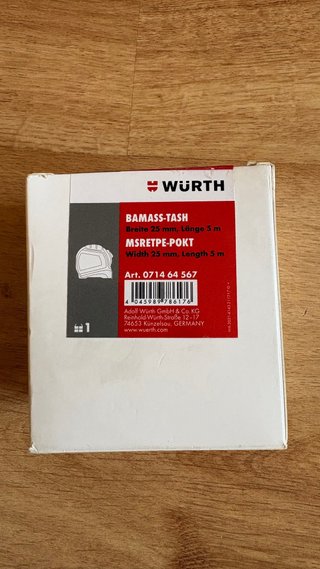 Cinta métrica Wurth 5m