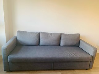 Sofá Cama IKEA Gris Tela