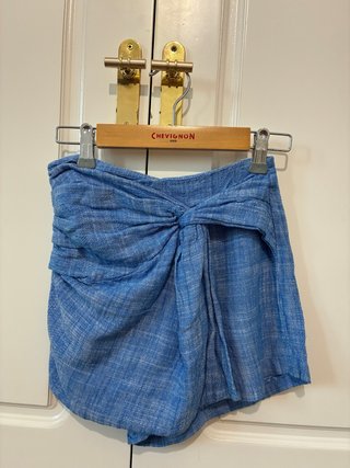 Falda-pantalón azul Stradivarius