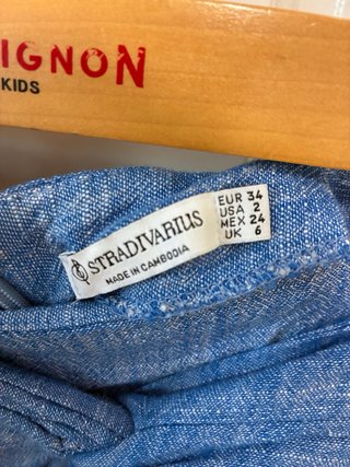 Falda-pantalón azul Stradivarius