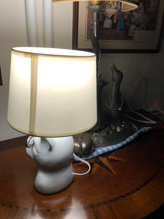 Lampada Bulldog con Occhiali in Ceramica