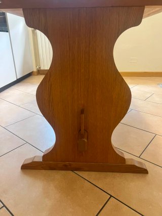 Tavolo Fratino Legno Ciliegio, Prolunga + 4 Sedie