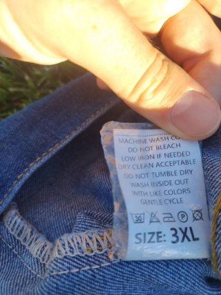 Giacca di jeans oversize vintage blu 3XL