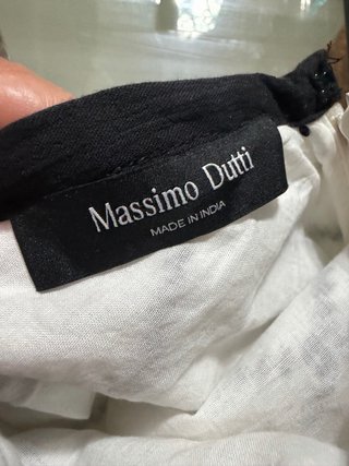 Falda Massimo Dutti blanca y negra