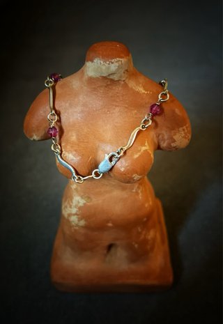 Pulsera Plata 925 con Gemas Moradas