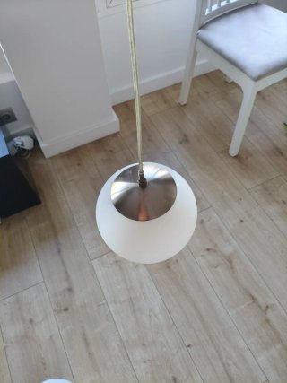 2 Lámparas  colgantes con bola cristal.