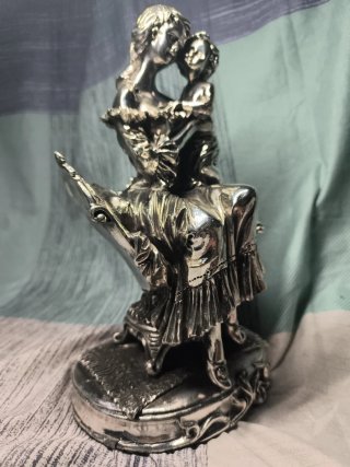 Figura Decorativa Maternidad Plata