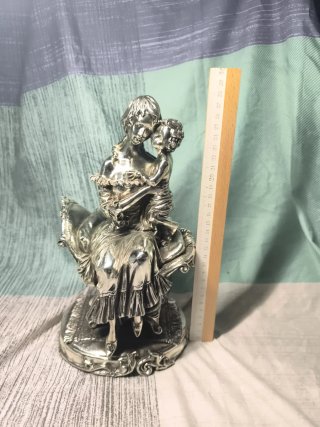 Figura Decorativa Maternidad Plata