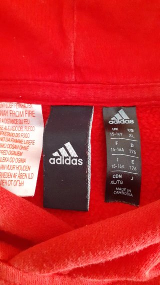 SUDADERA ADIDAS CON CAPUCHA NIÑO 15-16 AÑOS