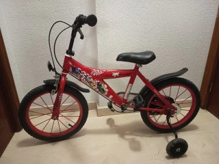 Bicicleta infantil Cars Roja