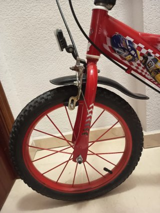 Bicicleta infantil Cars Roja
