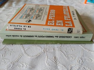 Lote 3 Libros Filatelia Sellos Animales
