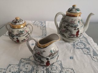 Juego de té porcelana china antiguo
