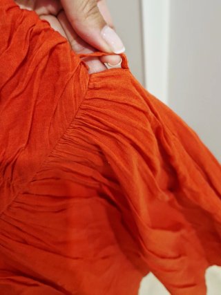Vestido Zara palabra de honor rojo