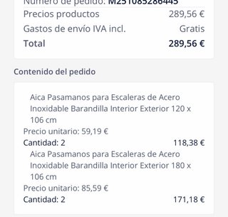 Barandilla Acero Inoxidable NUEVA