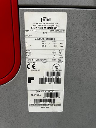 Lote Calefacción: Caldera, Depósito 1000L y 8 Rads